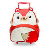 Mochila Escolar Infantil C/ Rodinha Mala Clio Pets Raposa