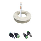 Cabo Coaxial Cftv 100m C/90% C/ 20 Conectores Bnc, P4