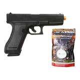 Pistola Spring Airsoft 6mm Pistolada Glock K17 + 2000 Bbs