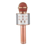 Micrófono De Karaoke Recargable Con Bluetooth Para Niños Rose Pink