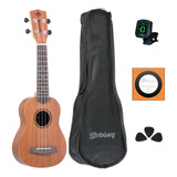 Kit Ukulele Soprano Strinberg Acústico Uk06s Mogno Completo