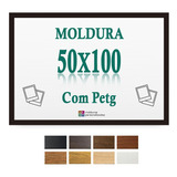 Moldura 100x50 Cm Com Petg Para Arte Painel Decorativo