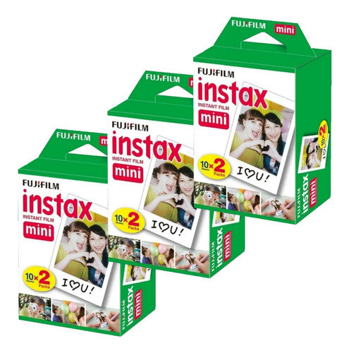 Rollos Fujifilm Instax Mini Marco Blanco X6 Unidades Entrega