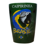 Copo Cerâmica Verde Para Caipirinha Arara Do Brasil 250ml 