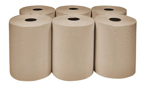4 Rollos Bobinas Papel Tissue Toalla 20cm X 200mts Beige