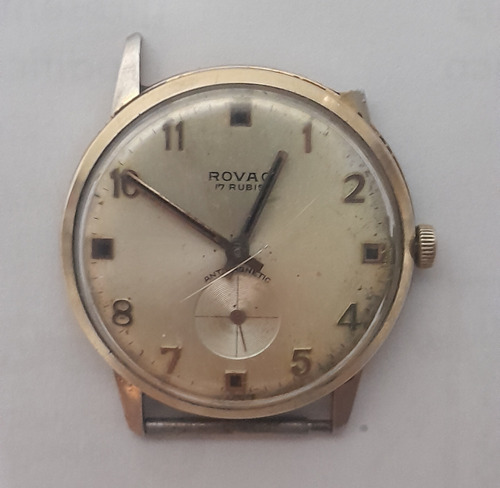 Antiguo Reloj Rovac Pulsera Cuerda 17 Rubis 