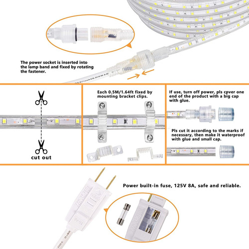 Serie De Luces Led Para Interiores Y Exteriores, Tira Flexib