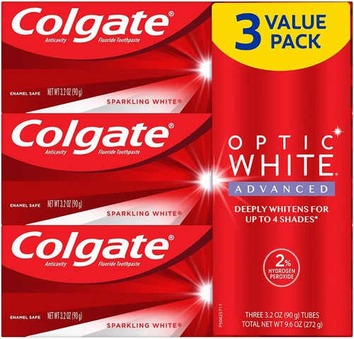 Pasta Dental Blanqueadora De Dientes Colgate Optic White Adv