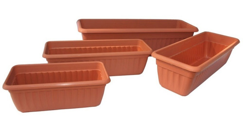 Maceta Plastico Jardinera Denise Rectangular Matri 45