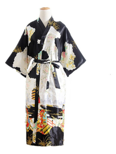 Mujeres Kimono Japonés Yukata Vintage Albornoz Ropa Dormir