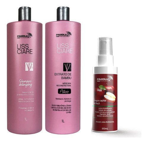 Kit Shampoo + Progressiva Bambu Selagem Sem Formol Paiolla