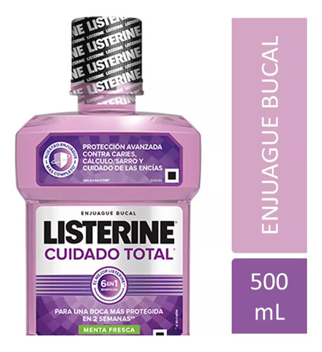 Enjuague Bucal Listerine Cuidado Total 500 Ml