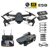 El Dron E58 Incluye Una Cámara Y Tres Baterías Hd 24k