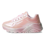 Tenis Skechers Uno Lite Rosa Niña Comodo Ligero Moda 310397