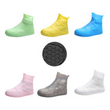 Zapatos De Lluvia Impermeables Silicona Espesada 6pza Funda 