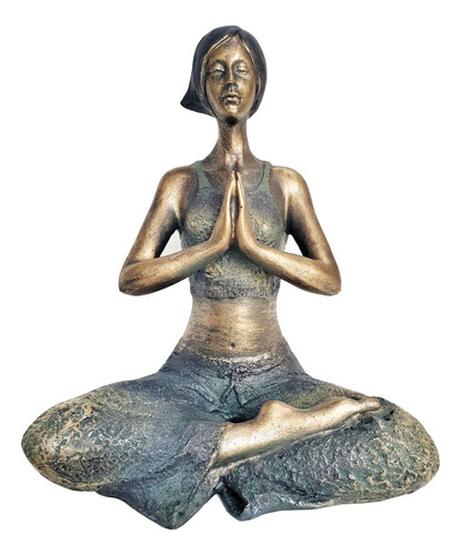 Escultura Yoga Figura 23x17 Cm Deco Meditacion Reiki