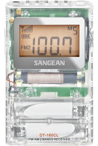 Sangean Dt-160cl Fm-stereo/radio De Bolsillo Am (claro)