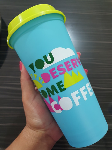 Vaso Starbucks Reusable You Deserve Some Coffee Reutilizable