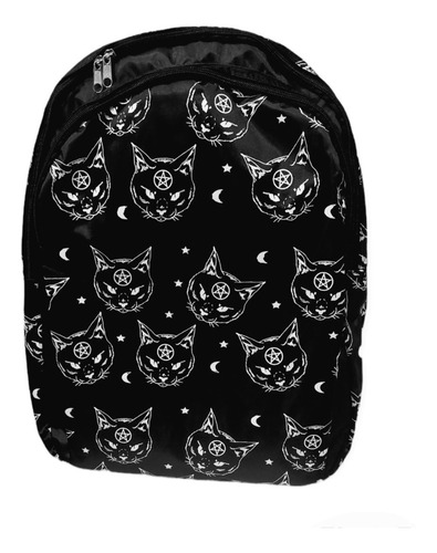 Mochila Gato Pentagrama / Goth / Dark / Kawaii Nuevo!!