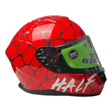 Casco Integral Dot Half Rojo Diseño Spiderman Talla L Oferta