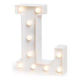 Letra Con Luces Led 3d Foco  Amarillo Lampara Color L 115cm