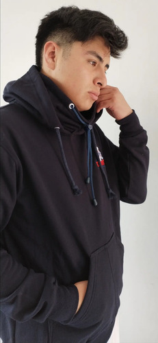 Sudadera Color Azul Marino Con Capucha