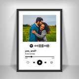 Quadro Spotify Interativo Com Moldura Personalizado Com Foto