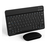 Teclado + Mouse Sem Fio Bluetooth Para Motorola Moto Tab G70