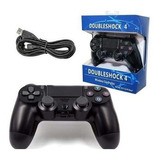 Controle Sem Fio Preto Para Ps4 Double Motor Wireless