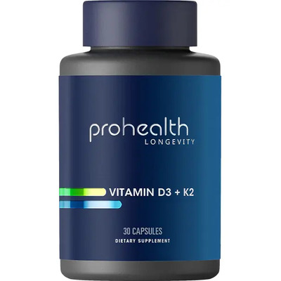 Vitamina D3 5,000 Iu + K2 100 Mcg 30caps Prohealth Hecho Usa Sabor N\u002Fa | Envío gratis