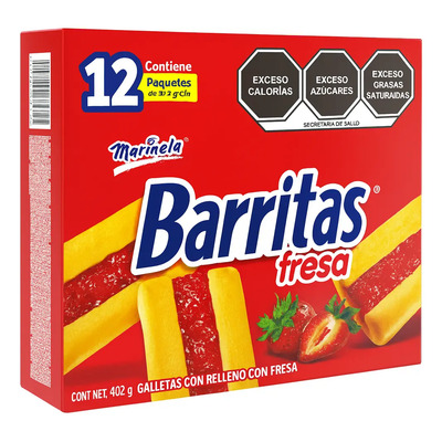 Barritas De Fresa 402g 12 Piezas | MercadoLibre