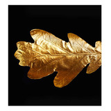 Vinilo 60x60cm Oro Hoja De Arbol Dorada Leaf Moderno