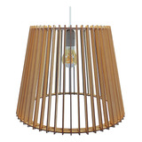 Lampara Techo Colgante Moderna Madera Nordica Luces X1