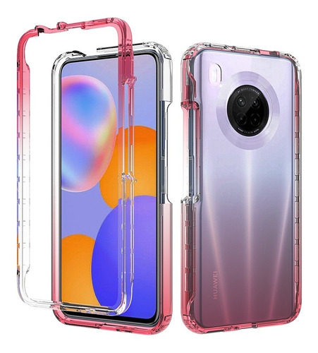 Funda 360 Uso Rudo Bicolor Transparente Samsung Huawei