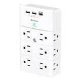 Multitoma Electrica Pared Usb 12enchf Proteje Sobretensión  