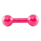 Halter Peso Academia Musculação Emborrachado Rosa Alux 3kg