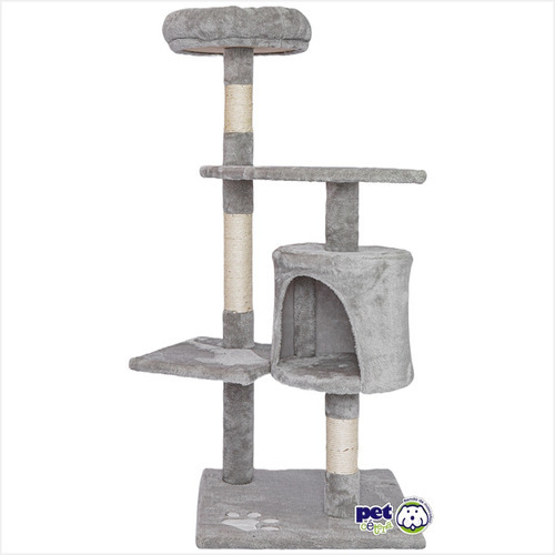 Arbol Rascador Para Gato | Mueble Trepador | Casa Y Cama | 1 Color Gris