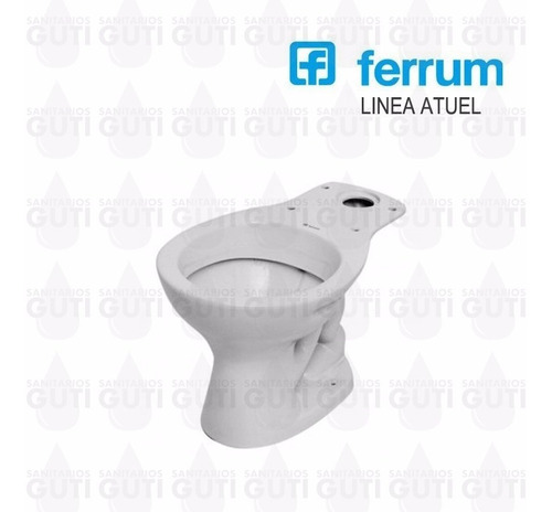 Inodoro Largo Ferrum Atuel Losa Blanco Sanitarios Baño