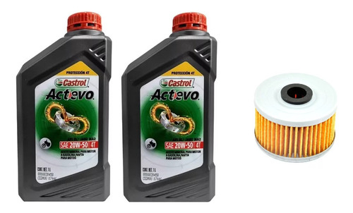 Kit Service Castrol 20w50 + Filtro Tornado 250 Motos Coyote