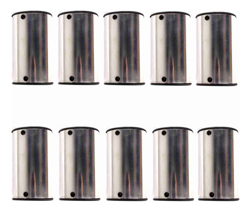 Ganzá Chocalho Alumínio Pequeno 8,5 X 5 Cm Kit Com 10 Peças
