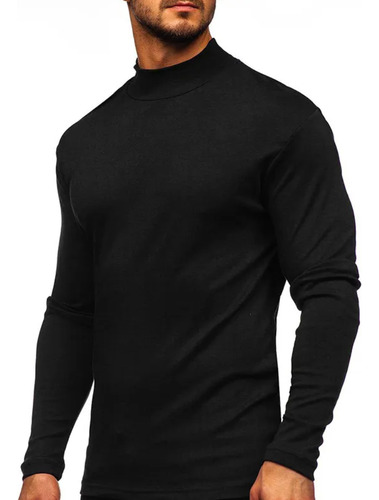 Media Polera Pack X 2 Color Negro Camiseta Térmica Algodón