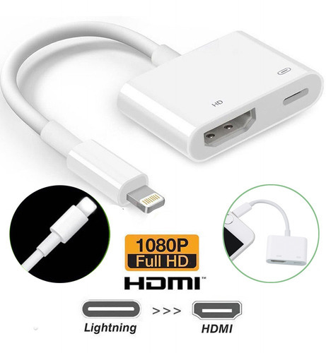 Cable Adaptador De Tv Lightning A Hdmi Digital Av Para Apple