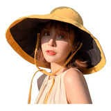 Mujer Bobibi Sombrero Para Sol Dama Verano Protección Uv