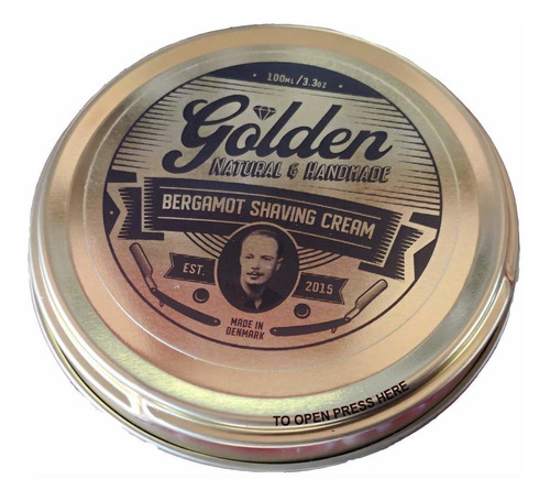 Golden Shave | Crema De Afeitar Natural Y Hecha A Mano | No