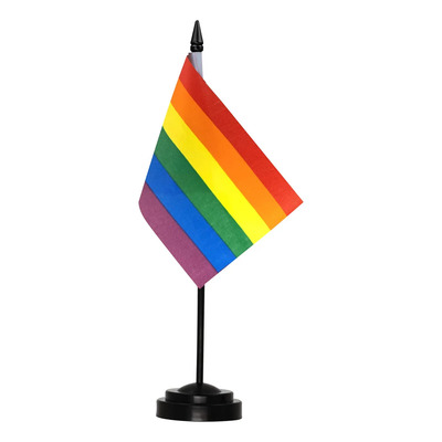 Juego De Banderas De Escritorio Anley Rainbow Deluxe Lgbtq 1