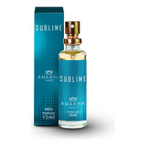 Perfume Masculino Sublime 15ml Amakha Paris Fragrância Amadeirado Aromático Noite Edp Fixação Spray Presente Notas