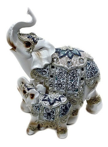 Elefante Da Sorte Decorado Com Filhote 73213