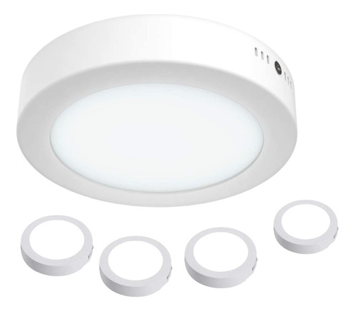 Lampara Panel Led Plafon Sobreponer 30 Cm Luminaria 24w 5pz