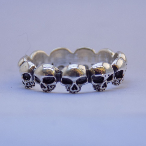 Anillo De Plata Calaveras 1