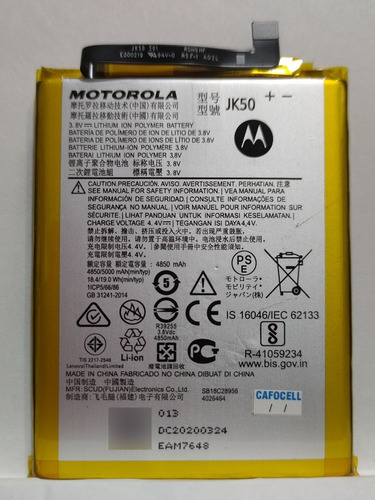 Batería 100% Original Motorola Jk50 Con Garantía 